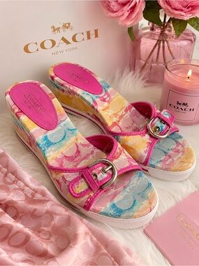 Coach Perry Wedge Sandals for Sale up to 90% Off: Poshmark display picture 1